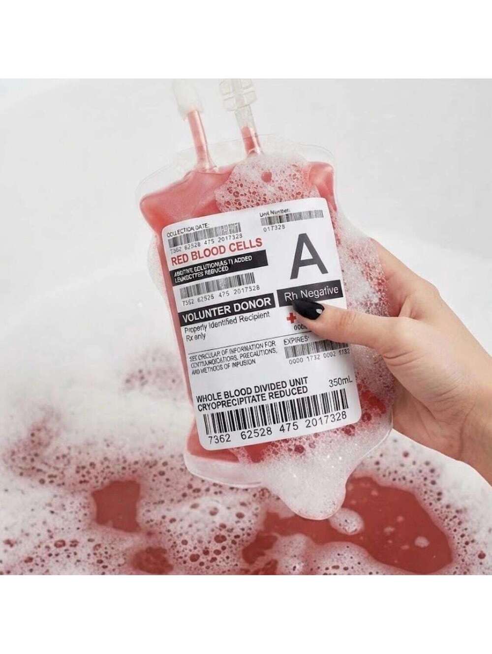 Vampire IV Blood Bag Bubble Bath , Cherry Blossom Gothic